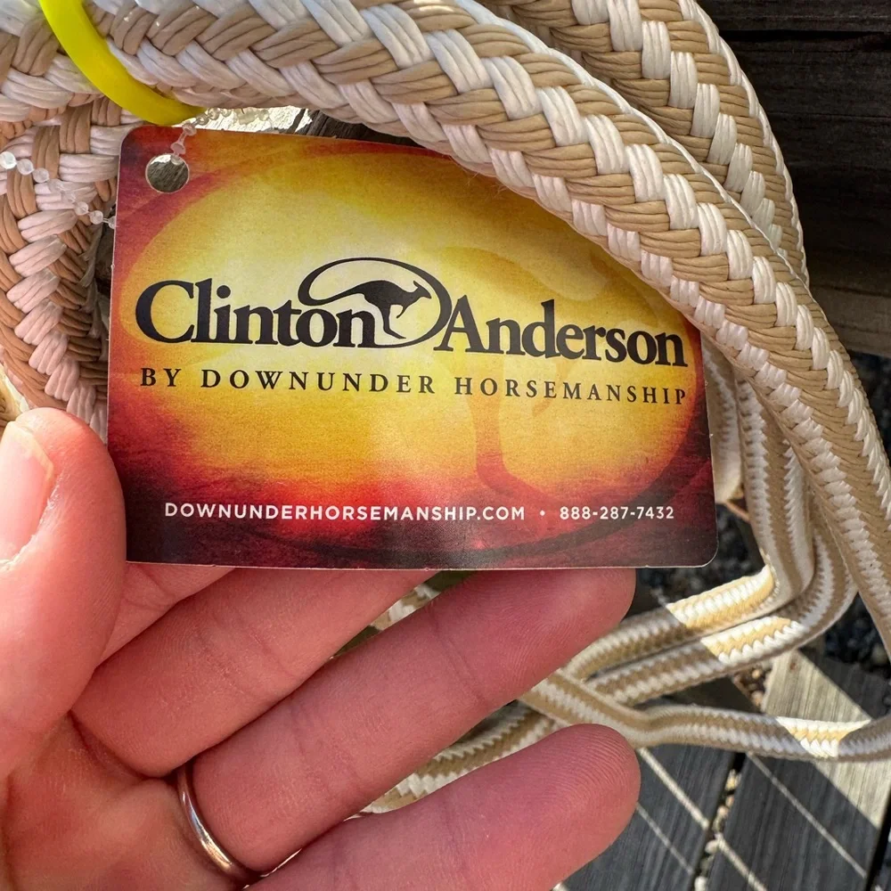 Clinton Anderson Tan & White Loop Reins 10 ft. - Picture 3 of 5